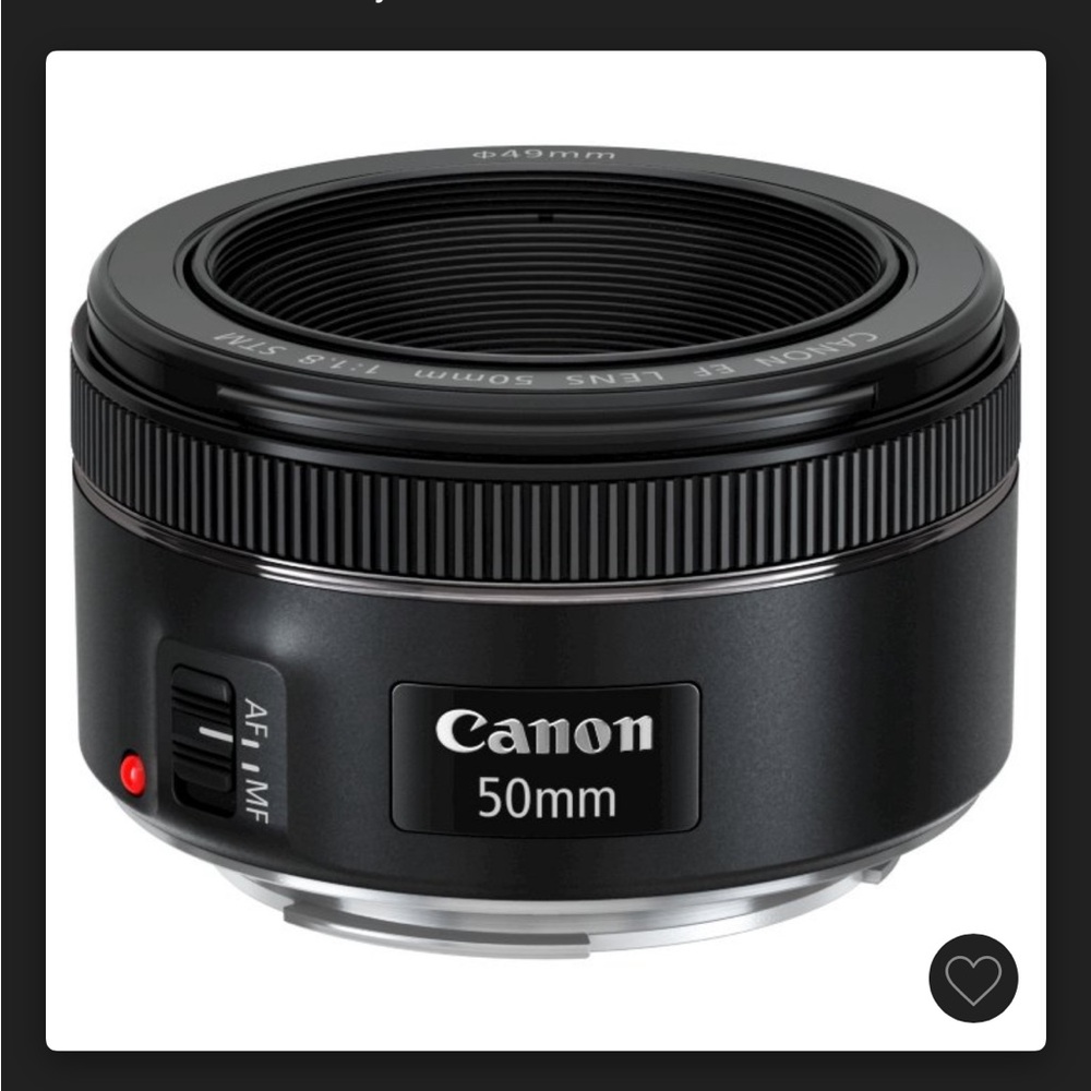 Canon EF 50mm f/1.8 STM Lens -
Black